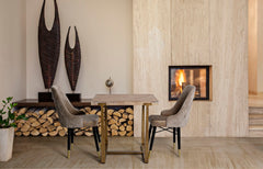 Table carrée Ankara métal et bois