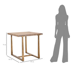 Table carrée Ankara métal et bois