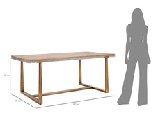 Table rectangulaire Ankara Métal et Bois