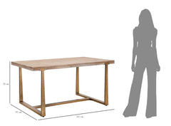 Table rectangulaire Ankara Métal et Bois
