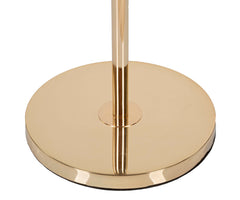 Lampe de sol en métal doré abat-jour plumes synthétiques Gris