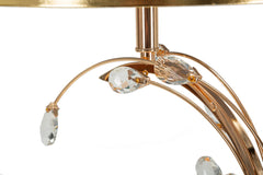 Lampe de table Bruxelles Métal Doré Abat-jour Tissu Noir