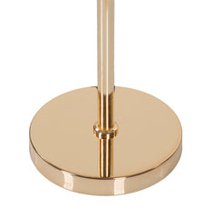 Lampe de sol Palm métal doré abat-jour plumes blanches