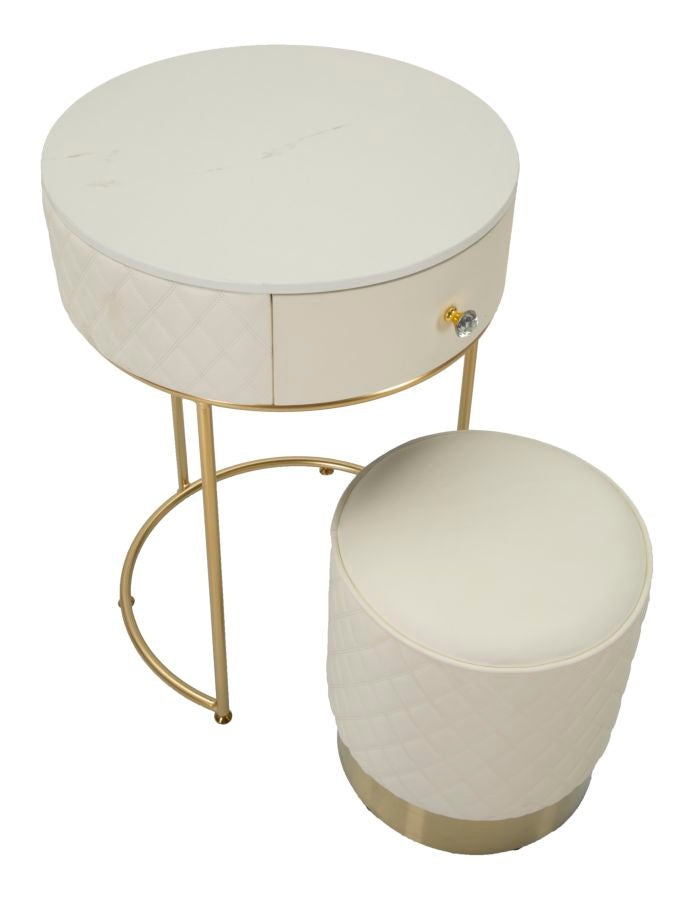 TALL BEDSIDE WITH STOOL SHARON CM Ø 52X70 - Ø 36X39