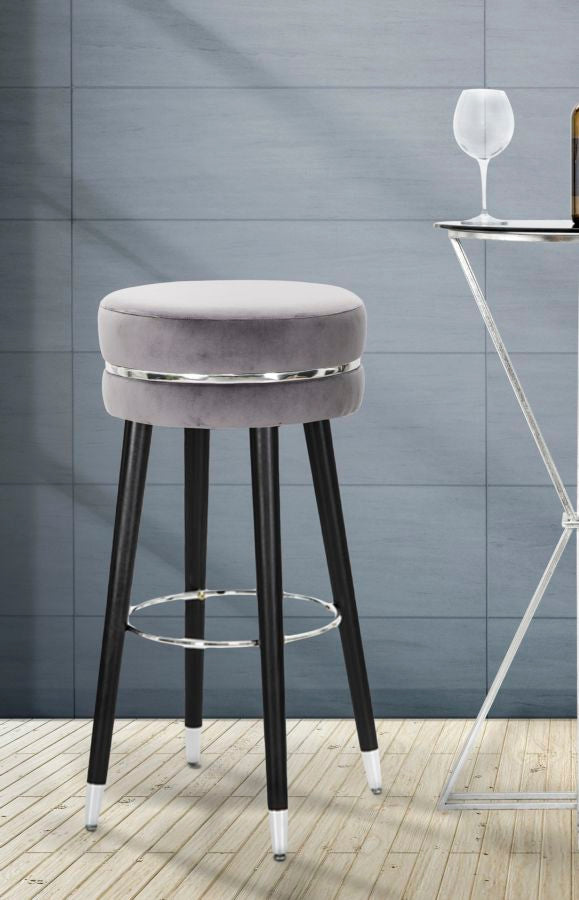BAR STOOL PARIS GRIGIO/SILVER CM Ø 35X74