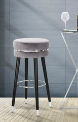 BAR STOOL PARIS GRIGIO/SILVER CM Ø 35X74