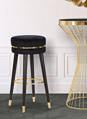 BAR STOOL  PARIS NERO/GOLD CM Ø 35X74