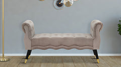 BENCH PARIS GRIGIA/GOLD CM 120X40X60