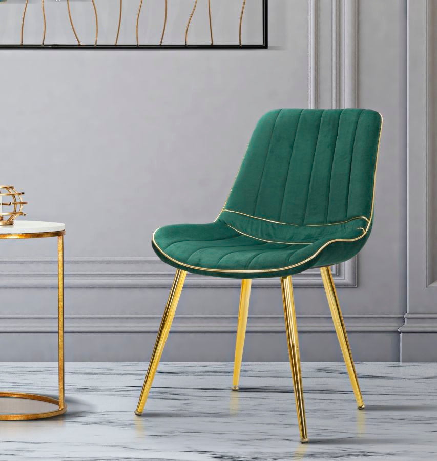 CHAIR PARIS VERDE/GOLD SET 2 PCS CM 51X59X79