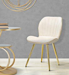 PARIS CHAIR SPACE CREAM/GOLD SET 2 PZ CM 46X58X77