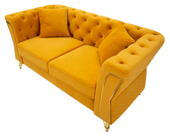 SOFA EMY MUSTARD WITH CUSHIONS  CM 162X83X76