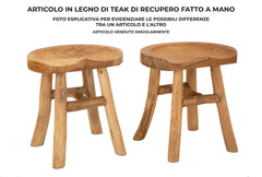 Tabouret Teck recyclé