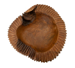 Plateau Garit Teck sculpté