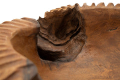 Plateau Garit Teck sculpté