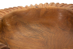 Plateau Garit Teck sculpté