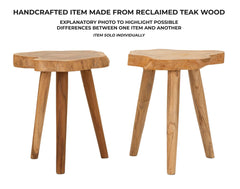 Tabouret en teck recyclé