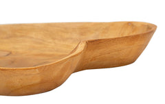 Plateau en teck recyclé Kiha en forme de cœur