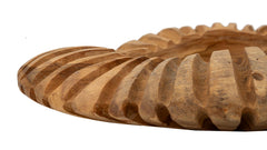 Plateau rond Geris Teck recyclé bord sculpté