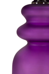 Lampe de table Milva verre violet et abat-jour velours doré