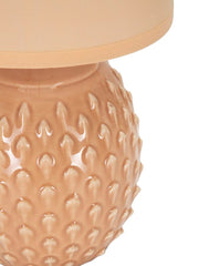 Lampe de chevet Pontus Tissu Rose base Pêche