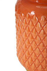 Lampe de table orange avec abat-jour en tissu orange