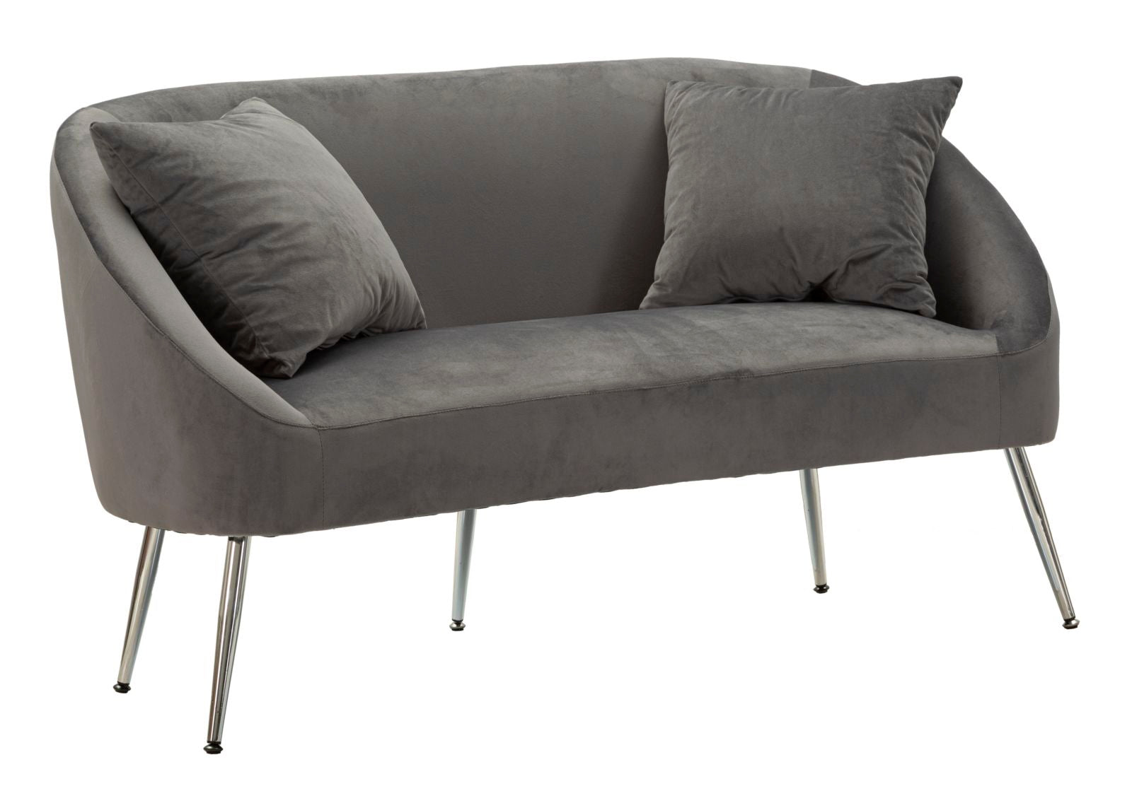 SOFA SILVERY WITH CUSHIONS CM 137X69X79