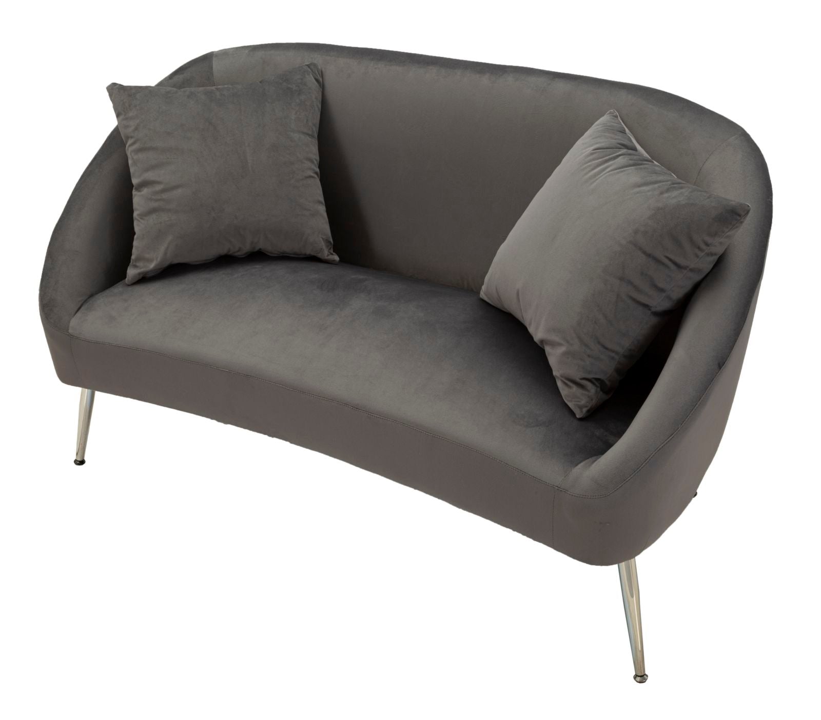 SOFA SILVERY WITH CUSHIONS CM 137X69X79