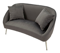 SOFA SILVERY WITH CUSHIONS CM 137X69X79