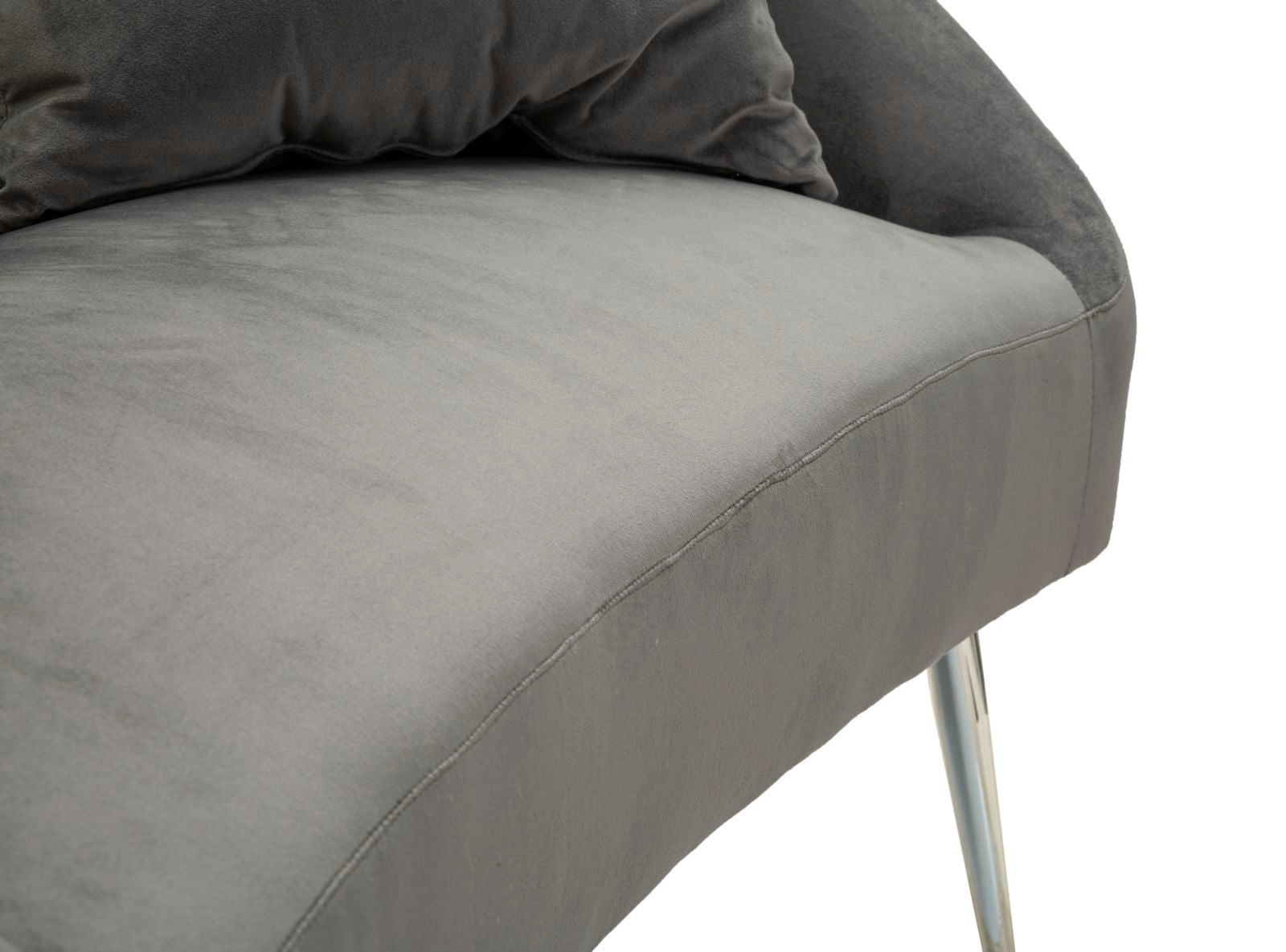 SOFA SILVERY WITH CUSHIONS CM 137X69X79