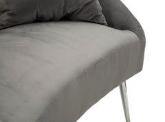 SOFA SILVERY WITH CUSHIONS CM 137X69X79