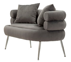SOFA SILVERY PLUS WITH CUSHIONS  CM 133X68X69