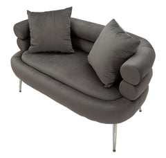 SOFA SILVERY PLUS WITH CUSHIONS  CM 133X68X69