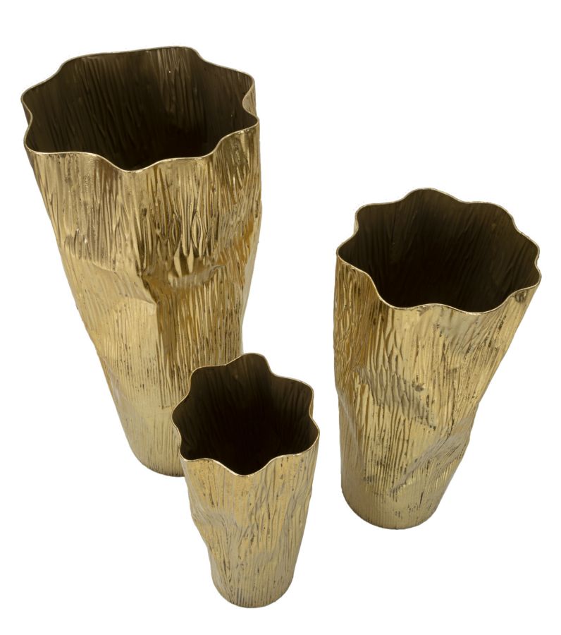 VASE HOLDER GLOLLY SET 3 PCS CM Ø 41X39X83- 
32X31X67-23X25X49