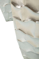 Support Vase Argy en Métal Argenté décorations en Relief Set de 3
