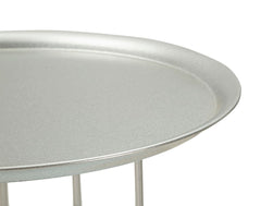 Table basse Towery Marbre et métal argenté