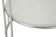 Table basse Towery Marbre et métal argenté
