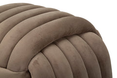Pouf Softy Velours Gris