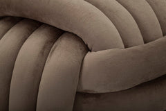 Pouf Softy Velours Gris