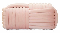 Banc en velours Rose