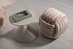 Pouf noué Velours Rose