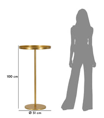 Table d'appoint en métal doré