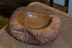 Plateau Garit Teck sculpté