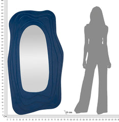 Miroir mural sinueux Dafne Bleu