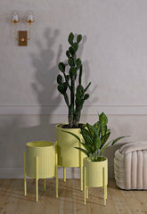 Porte-vase en métal coloré ensemble de 3 pièces