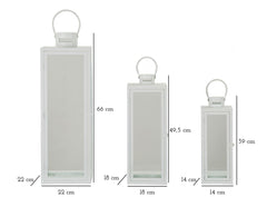 Ensemble de lanternes blanches 3 pcs