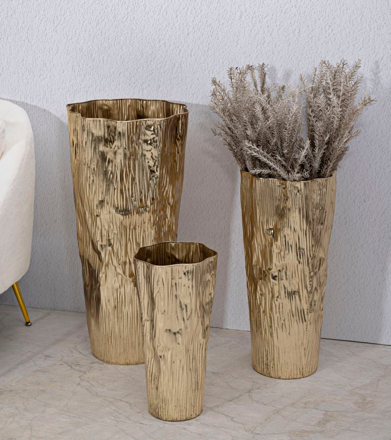 VASE HOLDER GLOLLY SET 3 PCS CM Ø 41X39X83- 
32X31X67-23X25X49