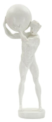 Statue homme athlétique en résine Blanc