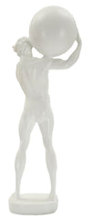 Statue homme athlétique en résine Blanc