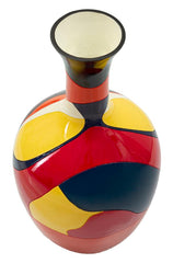 Vase en résine géométrique multicolore
