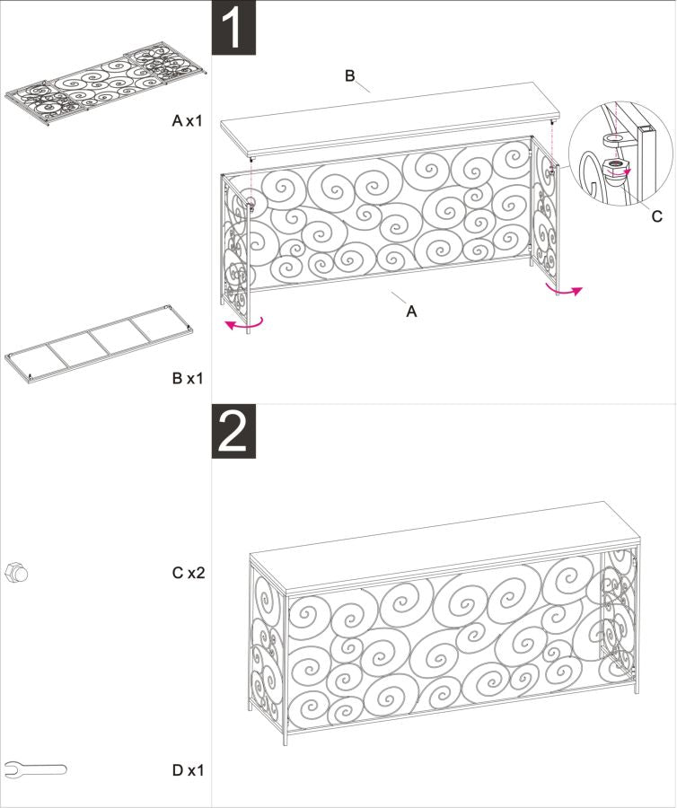 CONSOLE STAR MARBLE CM 120X40X80